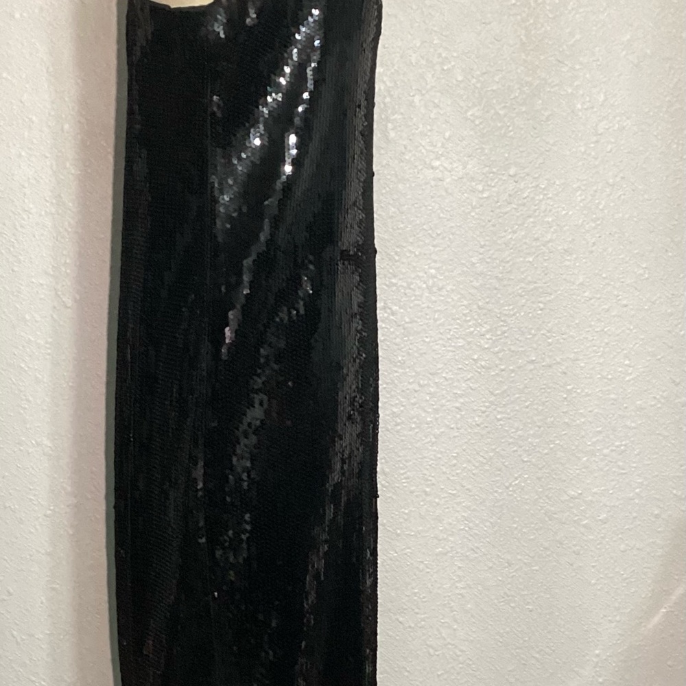 Express Black Sequins Spaghetti Strap Stretchy Dr… - image 5